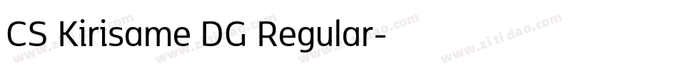 CS Kirisame DG Regular字体转换
